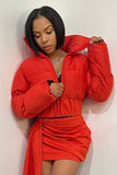 Red Brittany Bubble Jacket